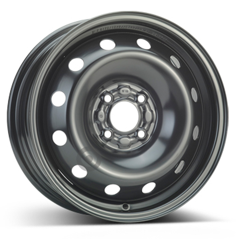 Cerchi in Lega Kfz alcar Steel Nero 4 fori 15\" 6X15 ET43 4x100