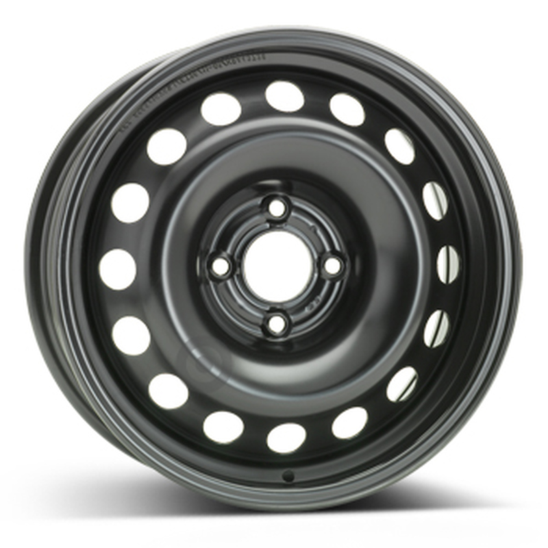 Cerchi in Lega Kfz alcar Steel Nero 4 fori 16\" 6.5X16 ET26 4x108