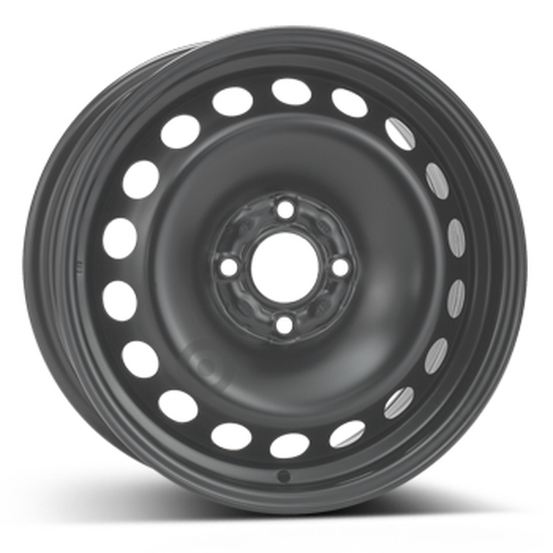 Cerchi in Lega Kfz alcar Steel Nero 4 fori 15\" 6.5X15 ET45 4x100