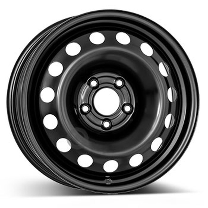 Cerchi in Lega Kfz alcar Steel Nero 5 fori 16\" 6.5X16 ET40 5x110