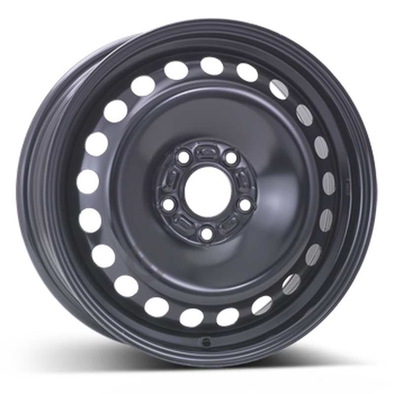Cerchi in Lega Kfz alcar Steel Nero 5 fori 16\" 6.5X16 ET52.5 5x108