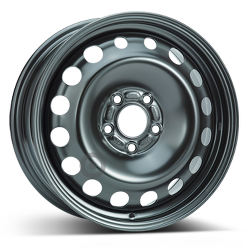 Cerchi in Lega Kfz alcar Steel Nero 5 fori 16\" 6.5X16 ET50 5x108