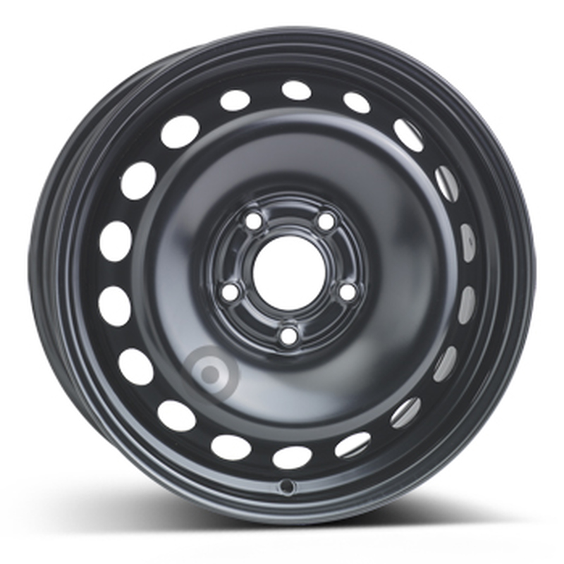 Cerchi in Lega Kfz alcar Steel Nero 5 fori 16\" 6.5X16 ET47 5x114.3