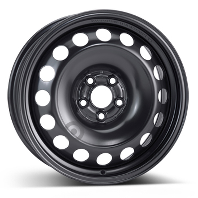 Cerchi in Lega Kfz alcar Steel Nero 5 fori 16\" 6.5X16 ET42 5x100