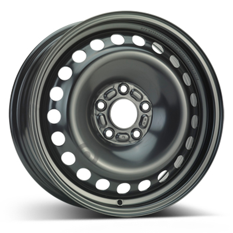 Cerchi in Lega Kfz alcar Steel Nero 5 fori 16\" 6.5X16 ET52.5 5x108
