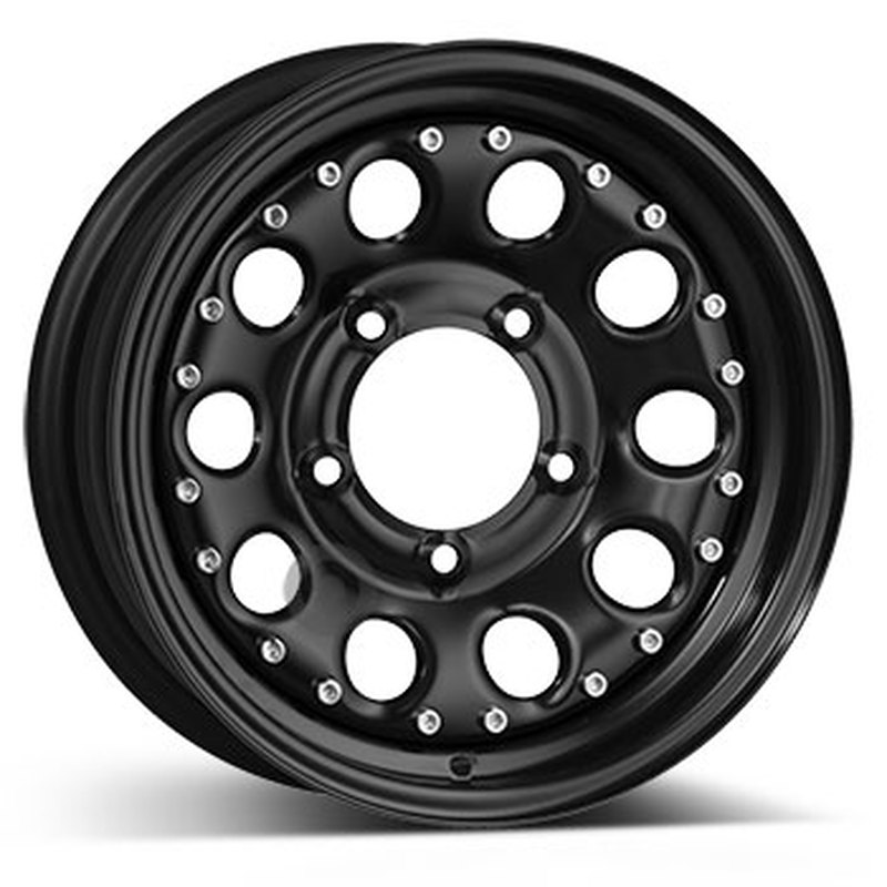 Cerchi in Lega KFZ ALCAR Steel Nero 5 fori 15\" 5.5X15 ET5 5x139.7