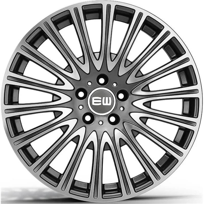Cerchio EW Ew13 Turbine Palladium Polished 5 fori 19\" 9.5X19 ET52 5x112