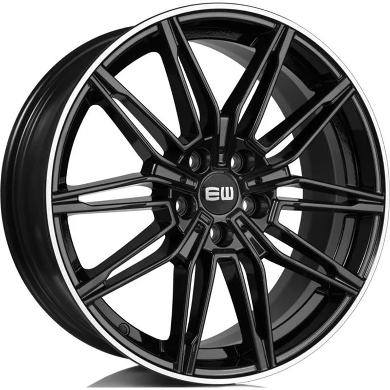 Cerchio EW Ew17 Assos Black Lip Polished 5 fori 18\" 8X18 ET43 5x112