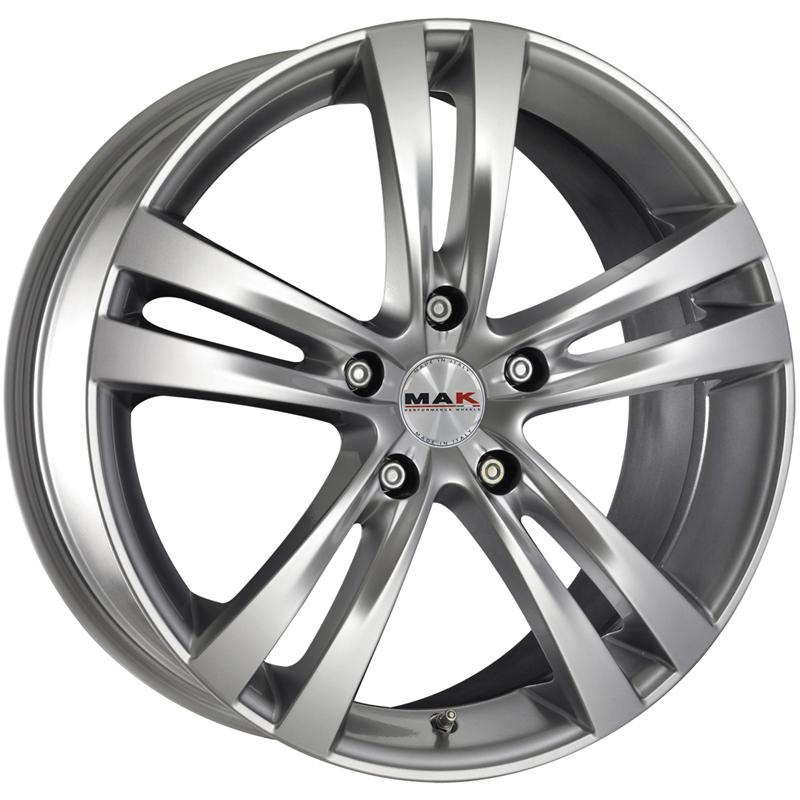 Cerchi in Lega MAK Zenith Hyper Silver 5 fori 19\" 8X19 ET45 5x108
