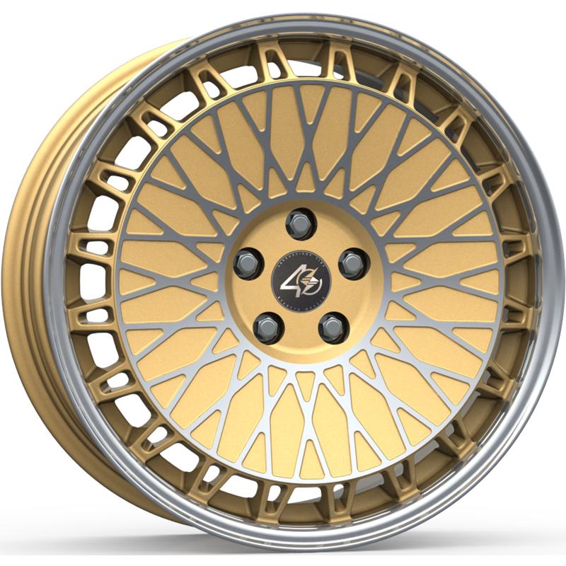 Cerchi in Lega ETA BETA Eb40 Shiny Gold Lip face Polish 5 fori 19\" 8.5X19 ET50 5x108