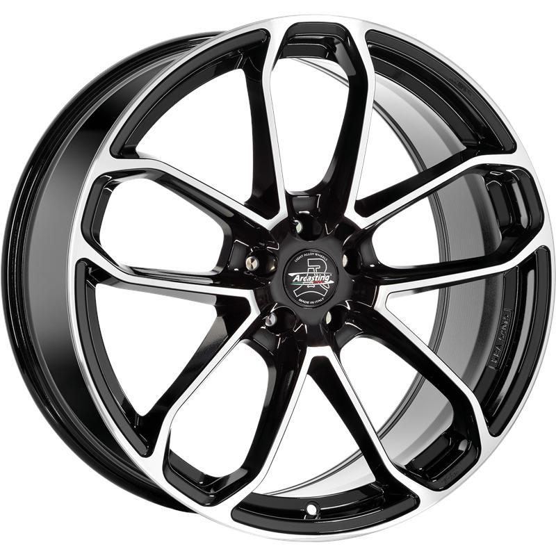 Cerchi in Lega Arcasting Caesar Black Polished 5 fori 21\" 9.5X21 ET19 5x112