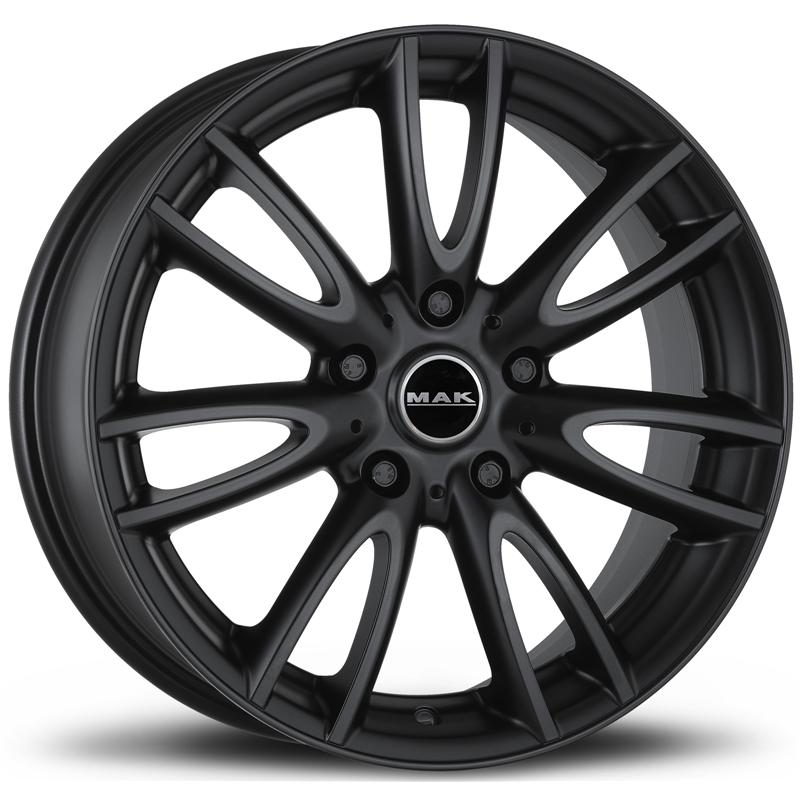 Cerchi in Lega MAK Jackie Matt Black 5 fori 17\" 7X17 ET48 5x112
