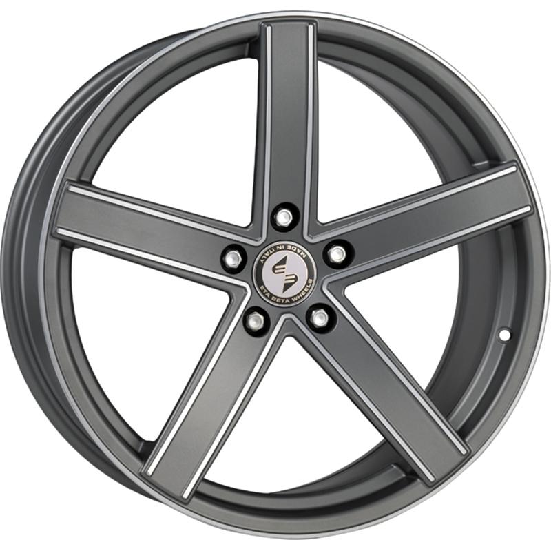 Cerchi in Lega ETA BETA UroS-K Shiny Anthracite Full Polish 5 fori 19\" 8.5X19 ET35 5x112