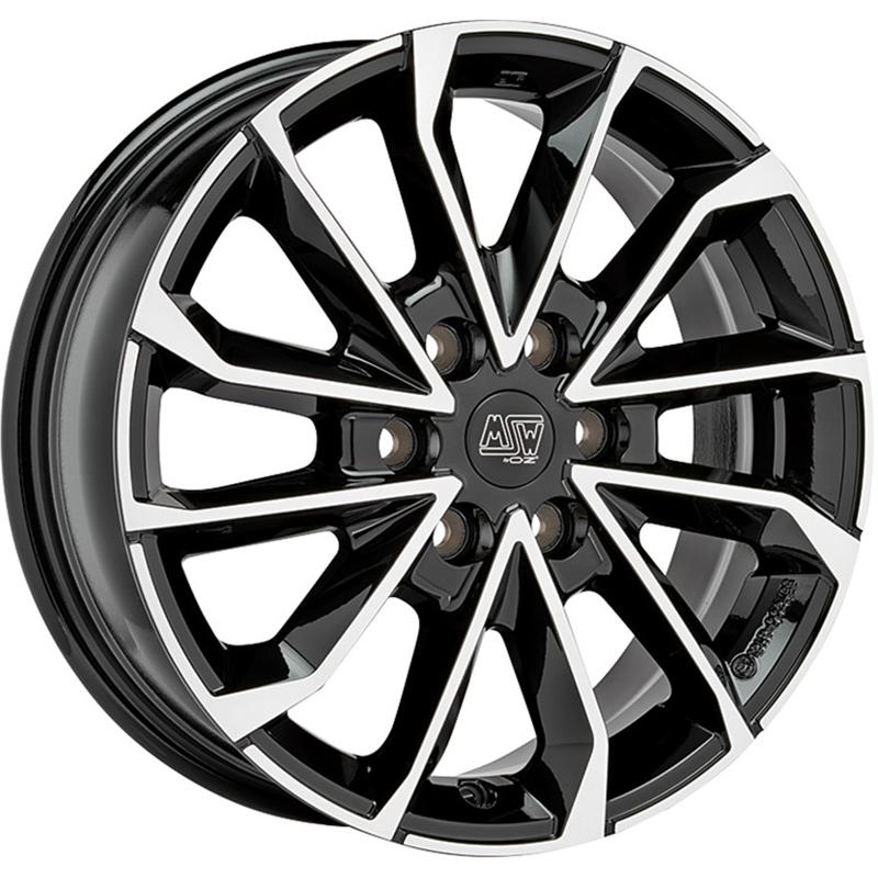 Cerchi in Lega Msw Msw 42 Van Gloss Black Full Polished 6 fori 17\" 6.5X17 ET54 6x130
