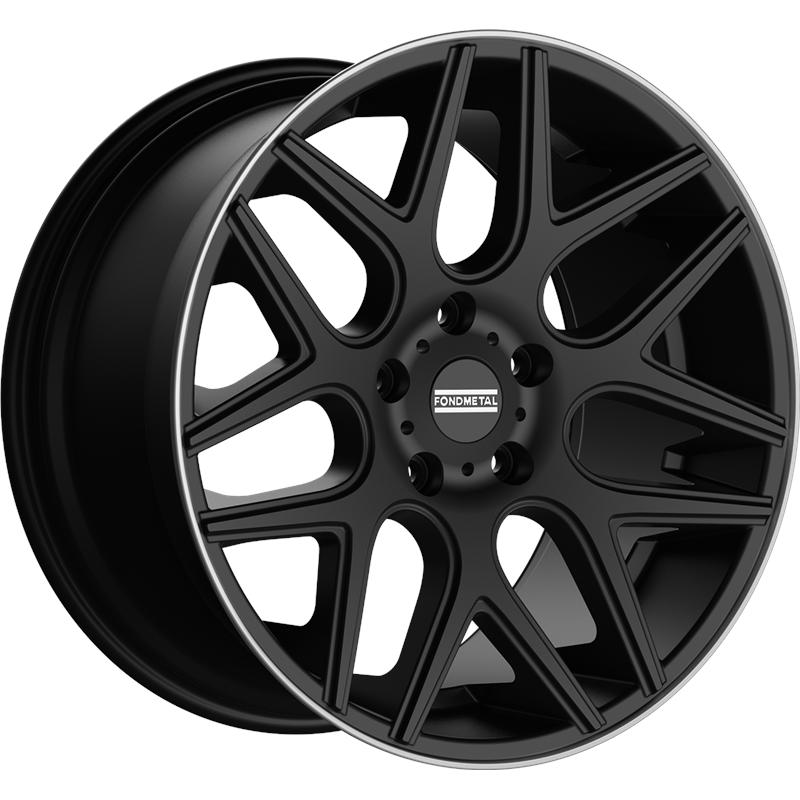 Cerchi in Lega Fondmetal Moros Matt Black Machined Lip 5 fori 20\" 9.5X20 ET35 5x130