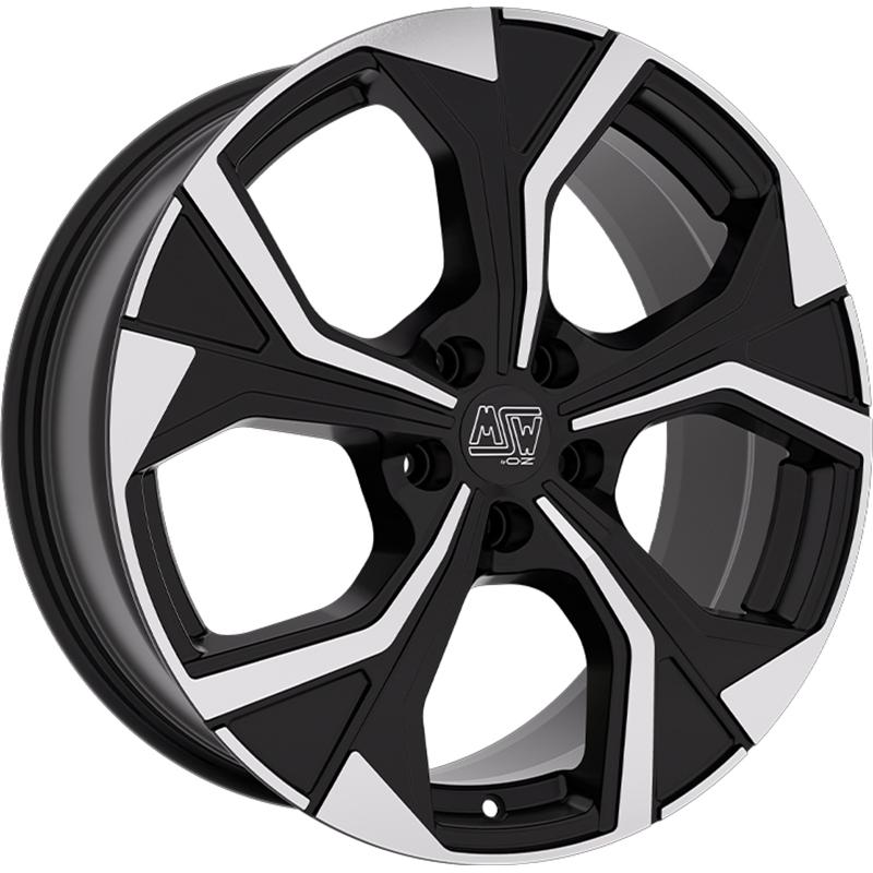 Cerchi in Lega MSW Msw 43 Gloss Black Full Polished 5 fori 18\" 8X18 ET35 5x112