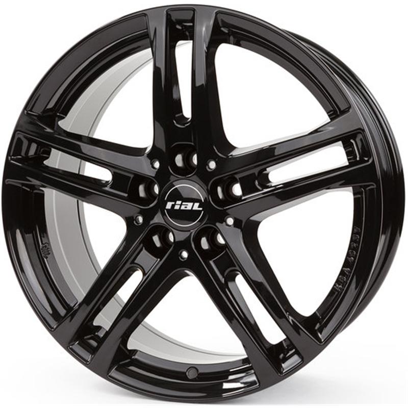 Cerchi in Lega RIAL Bavaro Diamant Schwarz 5 fori 16\" 6.5X16 ET38 5x114.3