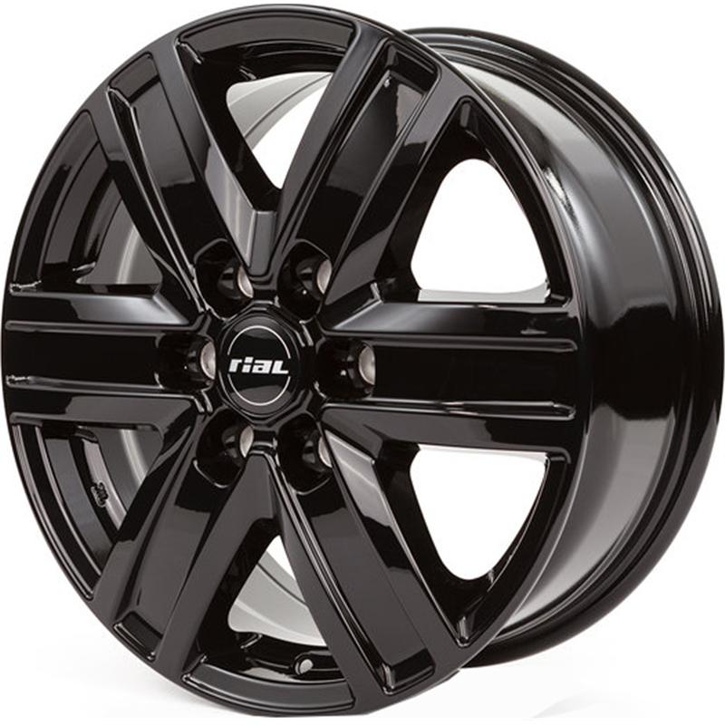 Cerchi in Lega Rial Transporter 6 Diamant Schwarz 6 fori 17\" 7X17 ET22 6x114.3