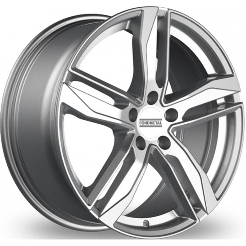 Cerchi in Lega Fondmetal Hexis Glossy Silver 5 fori 19\" 8X19 ET49 5x112
