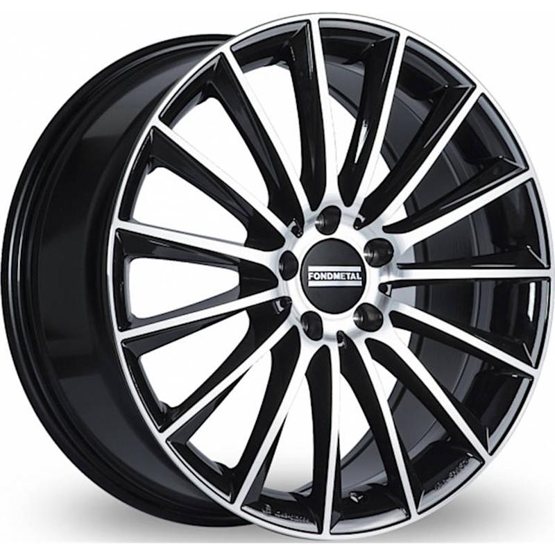 Cerchi in Lega Fondmetal Aidon Glossy Black Machined 5 fori 18\" 8X18 ET48 5x112