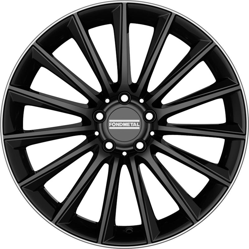 Cerchi in Lega Fondmetal Aidon Glossy Black Diamond Cut Lip 5 fori 19\" 9X19 ET20 5x112