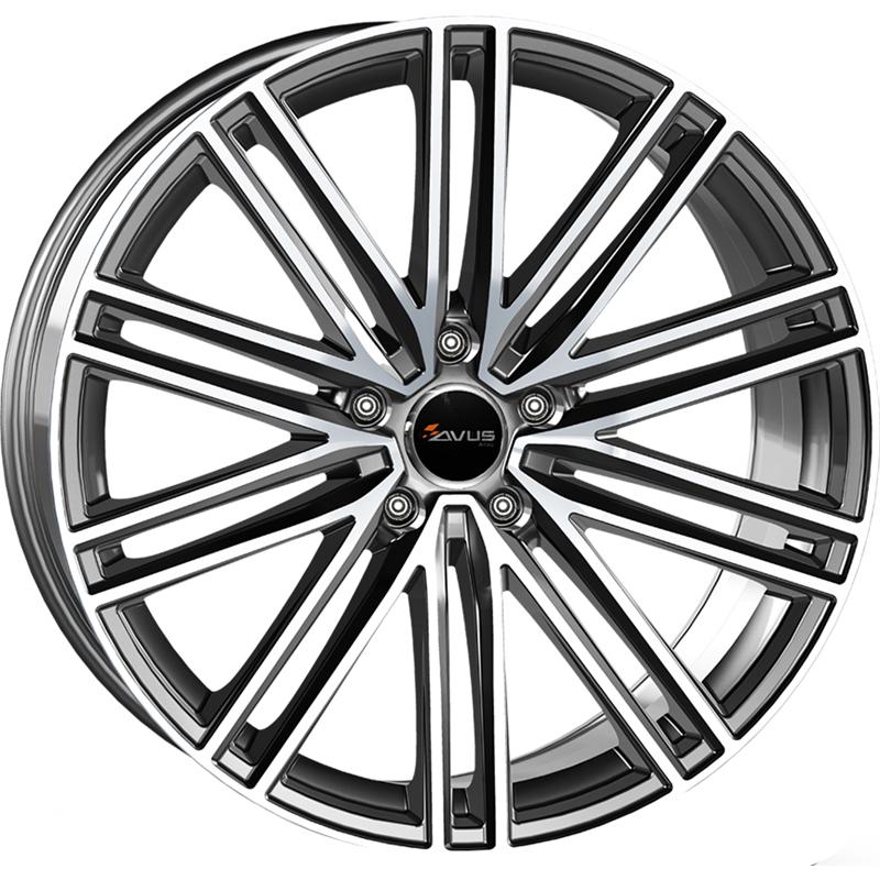 Cerchi in Lega Avus AC-M08 Antracite Diamantato 5 fori 20\" 9X20 ET25 5x112