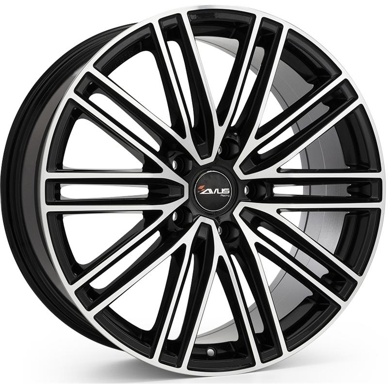 Cerchi in Lega Avus AC-M08 Black Polished 5 fori 20\" 9X20 ET25 5x112