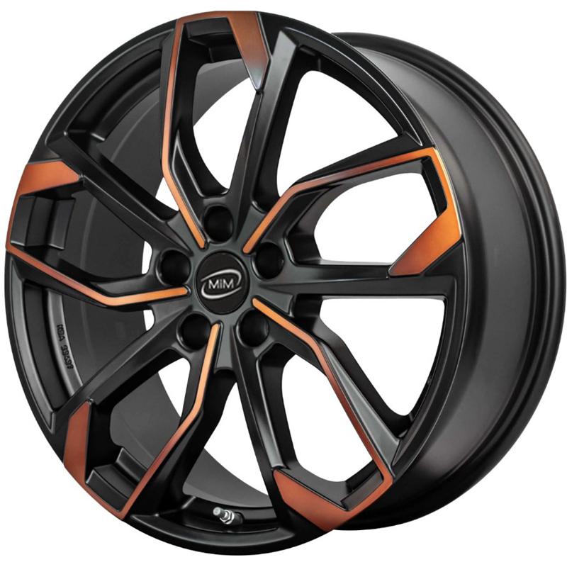 Cerchi in Lega Mim King Black Orange Matt 5 fori 19\" 8X19 ET40 5x112