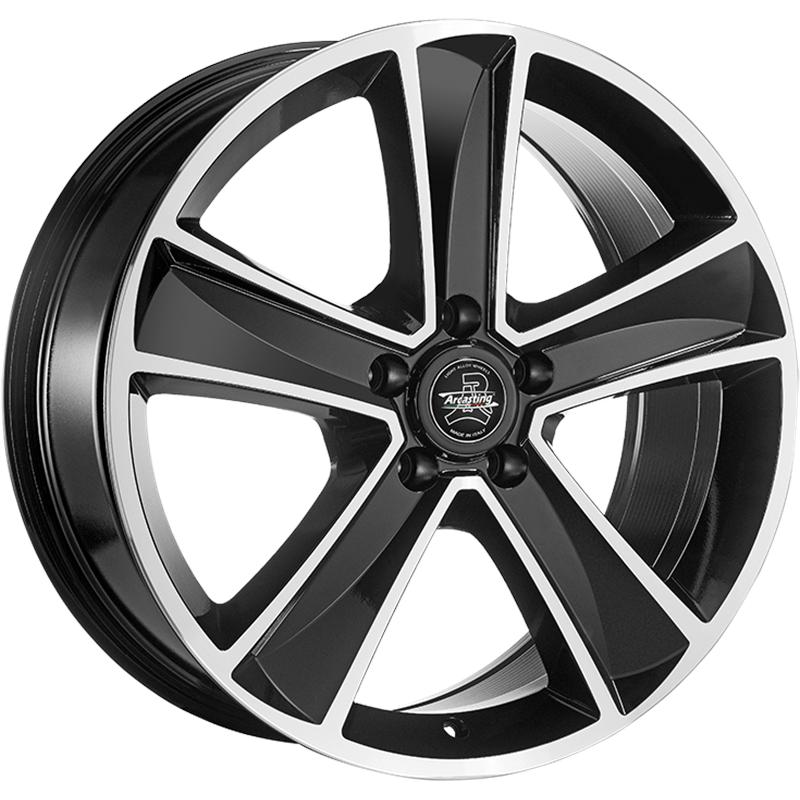 Cerchi in Lega Arcasting Mammut5 Black Polished 5 fori 17\" 7X17 ET50 5x160