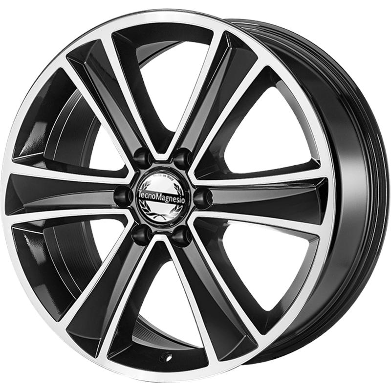 Cerchi in Lega Tecnomagnesio Big6 Black Polished 6 fori 16\" 7X16 ET50 6x130