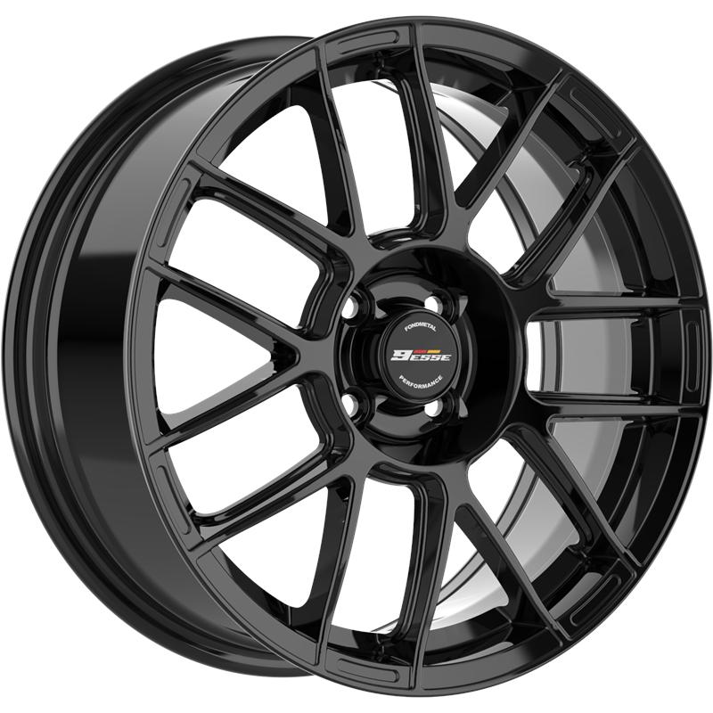 Cerchi in Lega Fondmetal 9esse Glossy Black 4 fori 17\" 7X17 ET35 4x98