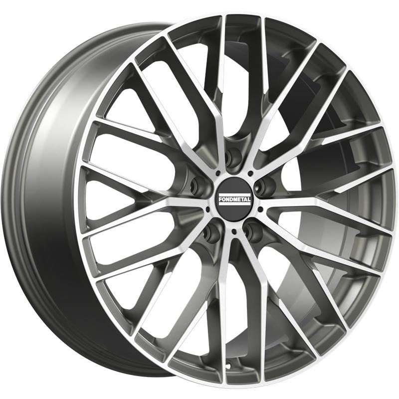 Cerchi in Lega FONDMETAL Makhai Glossy Titanium Machined 5 fori 21\" 9X21 ET25 5x112