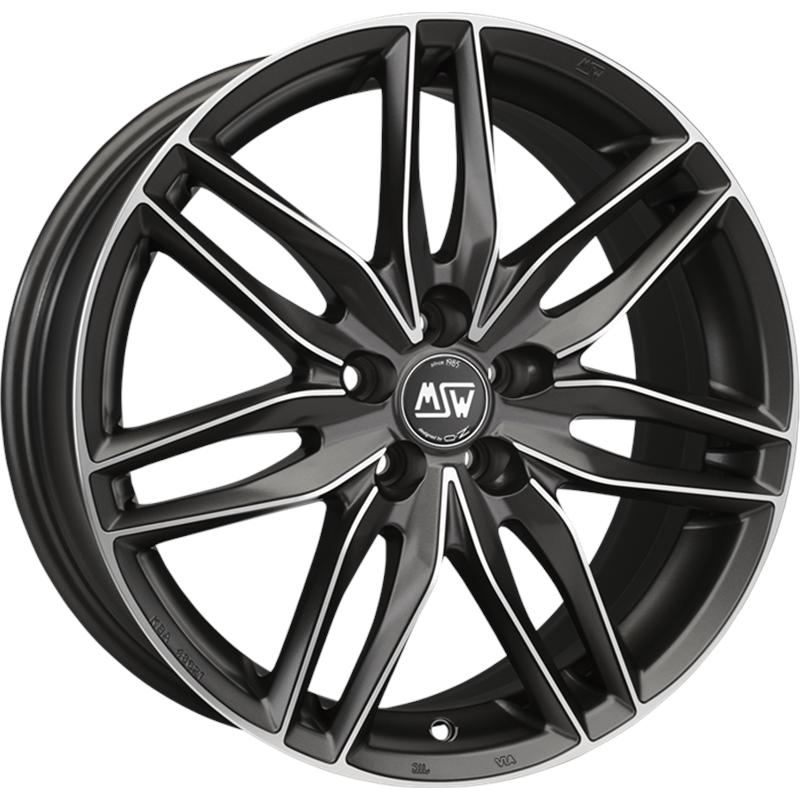 Cerchi in Lega MSW Msw 24 Matt Gun Metal Full Polished 4 fori 15\" 6.5X15 ET42 4x108