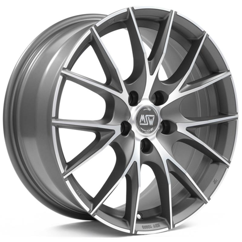 Cerchi in Lega Msw Msw 25 Matt Titan Full Polished 5 fori 18\" 8X18 ET21 5x112