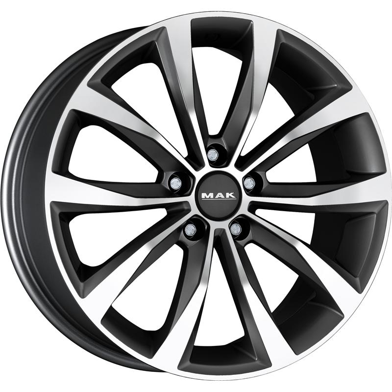 Cerchi in Lega Mak Wolf Gun Metallic Mirror 5 fori 16\" 6.5X16 ET42 5x112
