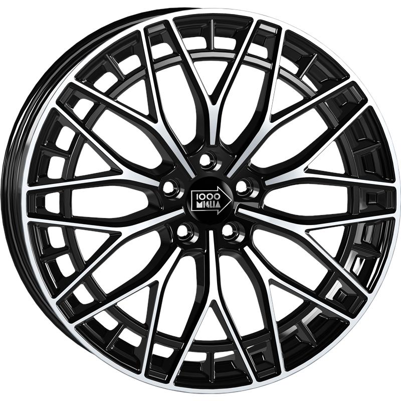 Cerchi in Lega Mille miglia Ap10 Black Mirror 5 fori 19\" 8X19 ET45 5x112