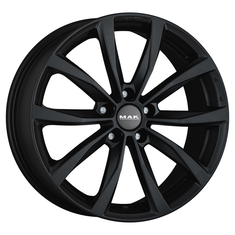 Cerchi in Lega MAK Wolf Matt Black 5 fori 18\" 7.5X18 ET45 5x114.3