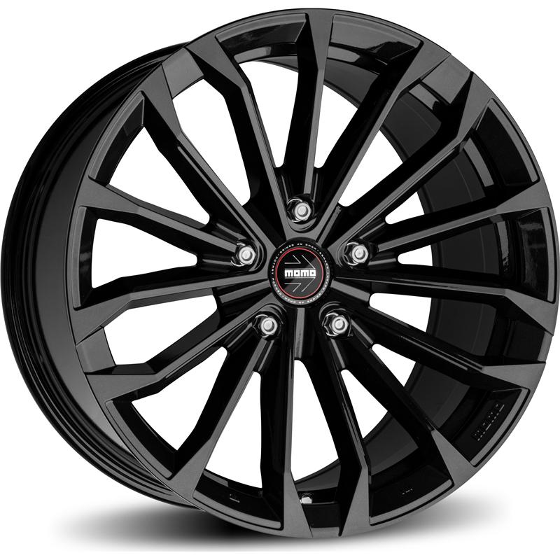 Cerchi in Lega MOMO WHEELS RF-03 Sturdust Glossy Black 5 fori 19\" 10X19 ET40 5x114.3