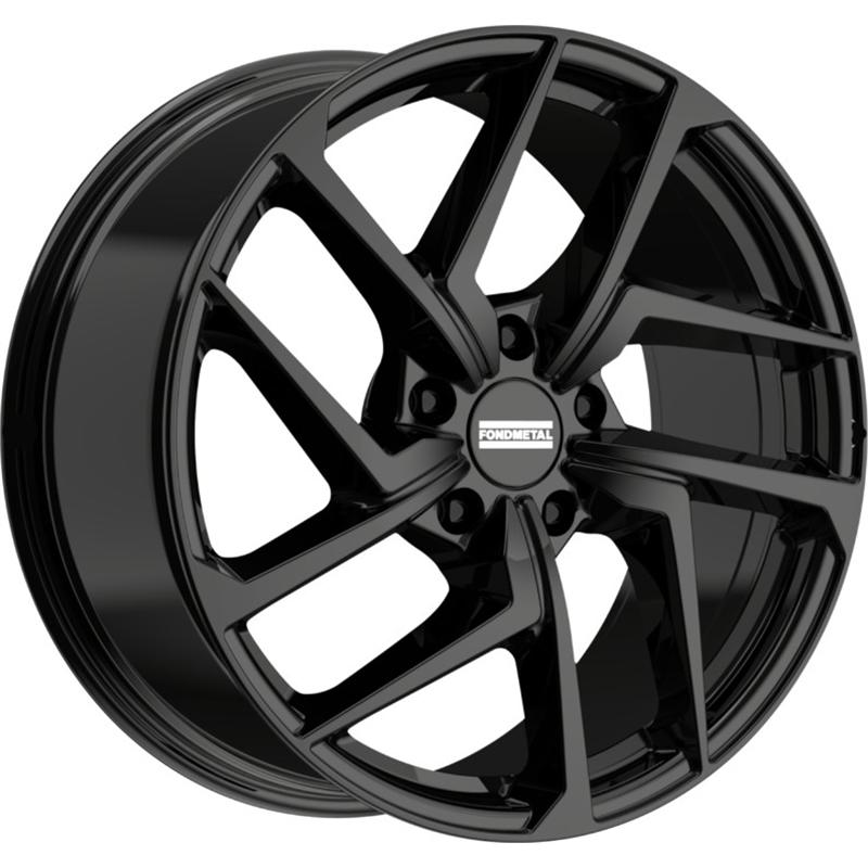 Cerchi in Lega Fondmetal Taara Glossy Black 5 fori 21\" 9.5X21 ET20 5x112