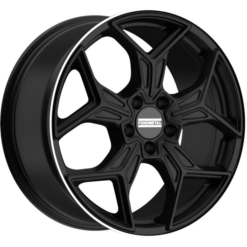 Cerchi in Lega Fondmetal Taranis Matt Black Machined Lip 5 fori 18\" 8X18 ET34 5x112