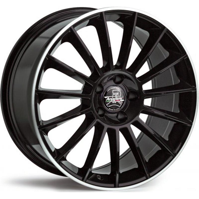 Cerchi in Lega Arcasting Icestorm Nero Bordo Diamante 5 fori 20\" 8.5X20 ET35 5x112
