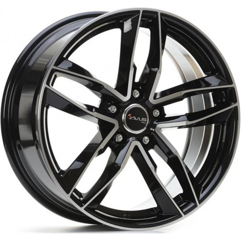Cerchi in Lega Avus Af16 Black Polished 5 fori 18\" 8X18 ET25 5x112