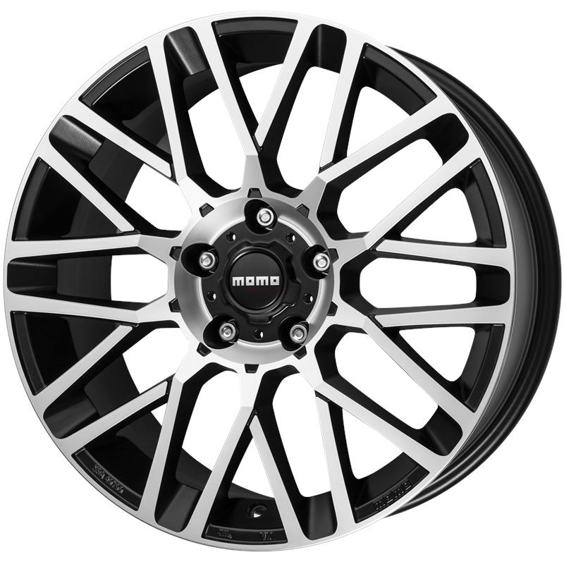 Cerchi in Lega MOMO WHEELS Revenge Evo Nero Opaco Diamantato 4 fori 17\" 7X17 ET25 4x108