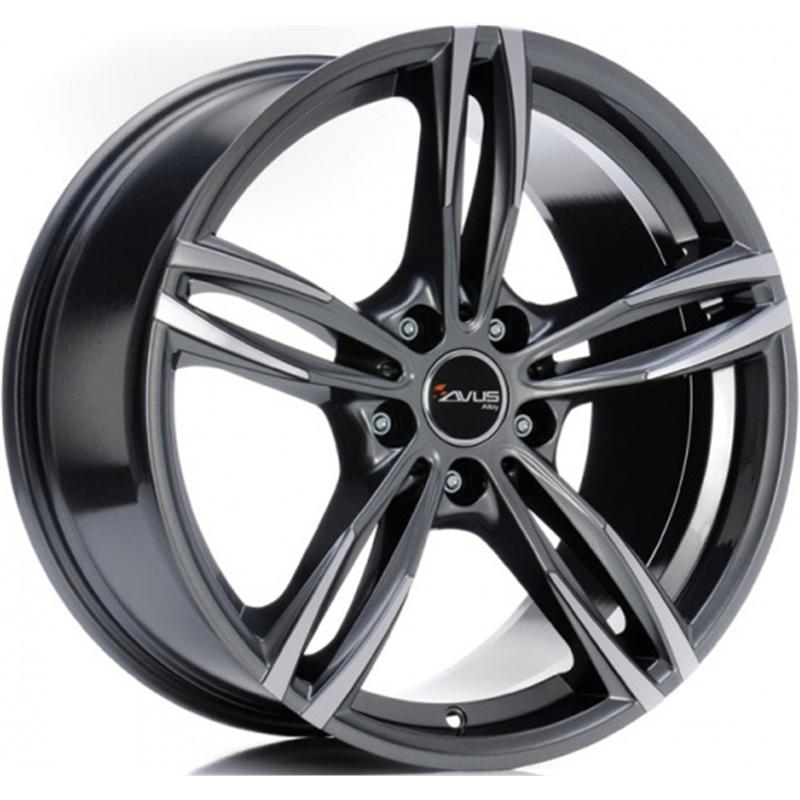 Cerchi in Lega Avus Af15 Antracite Diamantato 5 fori 17\" 8X17 ET30 5x112