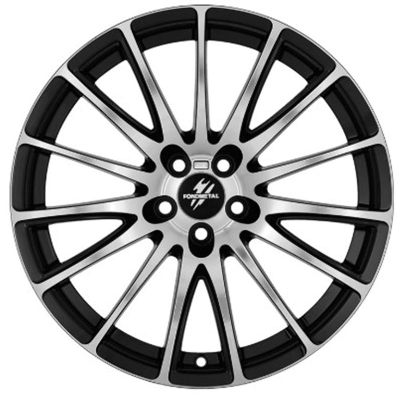 Cerchi in Lega FONDMETAL 7800 Glossy Black Machined 5 fori 18\" 8X18 ET38 5x114.3