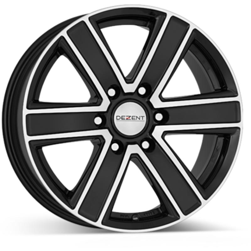 Cerchi in Lega Dezent Tj Black Polish 6 fori 16\" 8X16 ET20 6x139.7