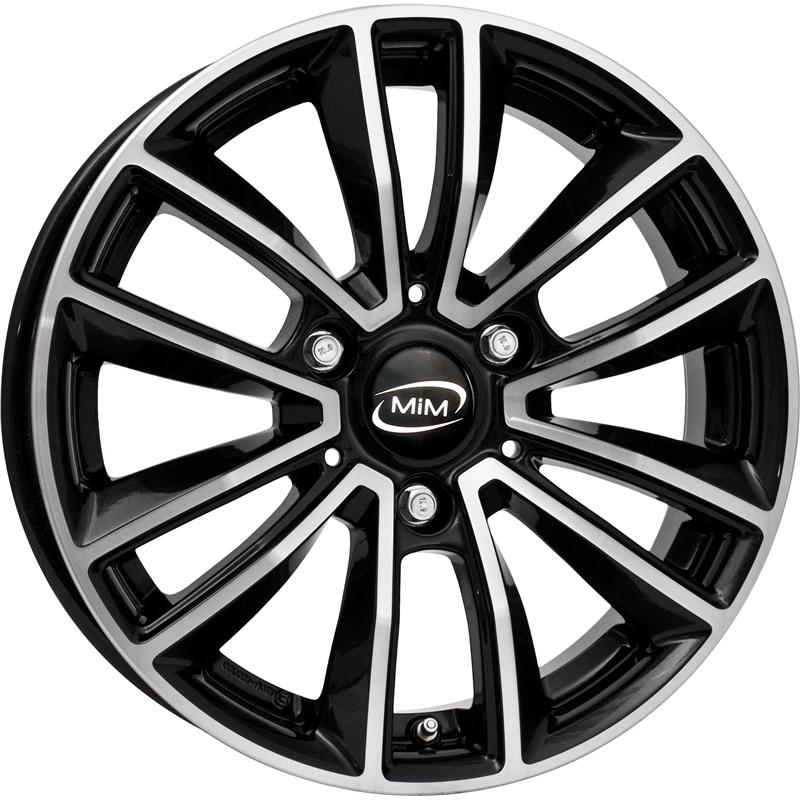 Cerchi in Lega DEDICO Bayern Ece Shiny Black Polish 3 fori 15\" 4.5X15 ET23.5 3x112