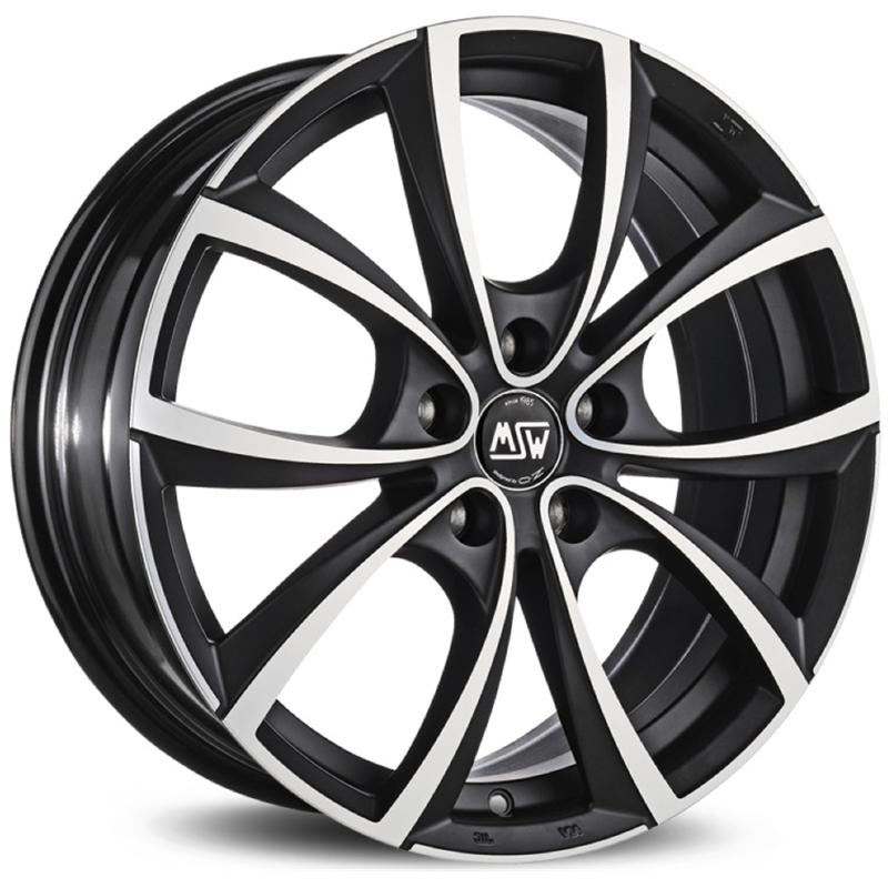 Cerchi in Lega MSW Msw 27 Matt Dark Titan Full Polished 5 fori 17\" 7.5X17 ET40 5x110