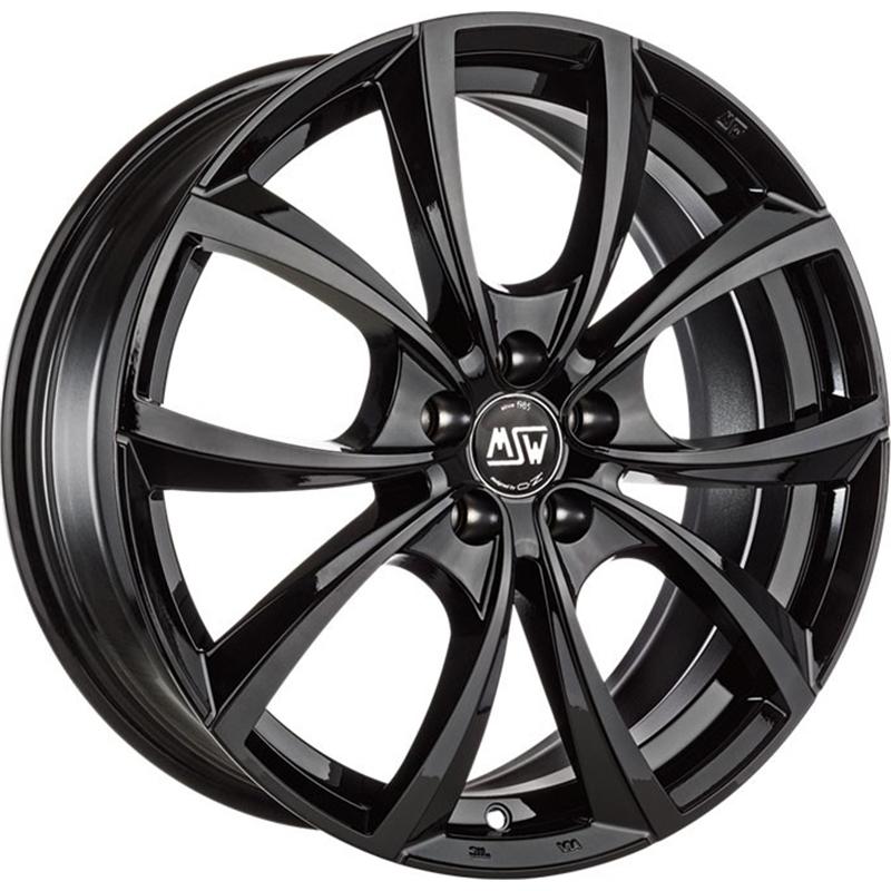Cerchi in Lega MSW Msw 27 Glossy Black 5 fori 17\" 7.5X17 ET45 5x114.3