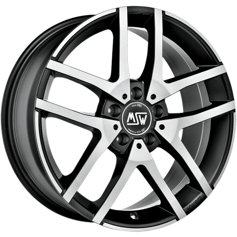Cerchi in Lega MSW Msw 28 Matt Black Full Polish 5 fori 18\" 7.5X18 ET44 5x112